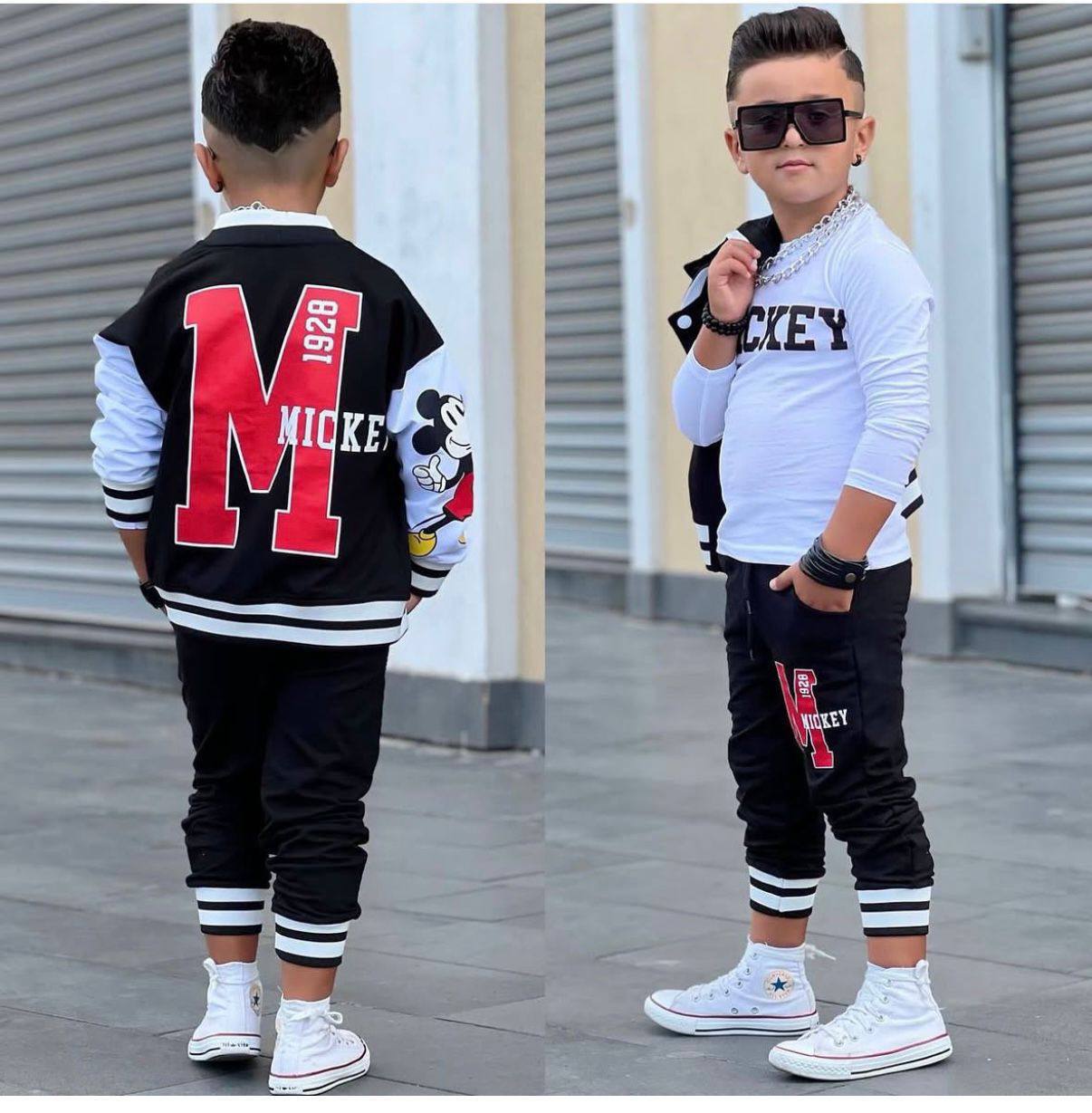 ENSEMBLE MICKEY MOUSE NOIR 3 PIÉCES