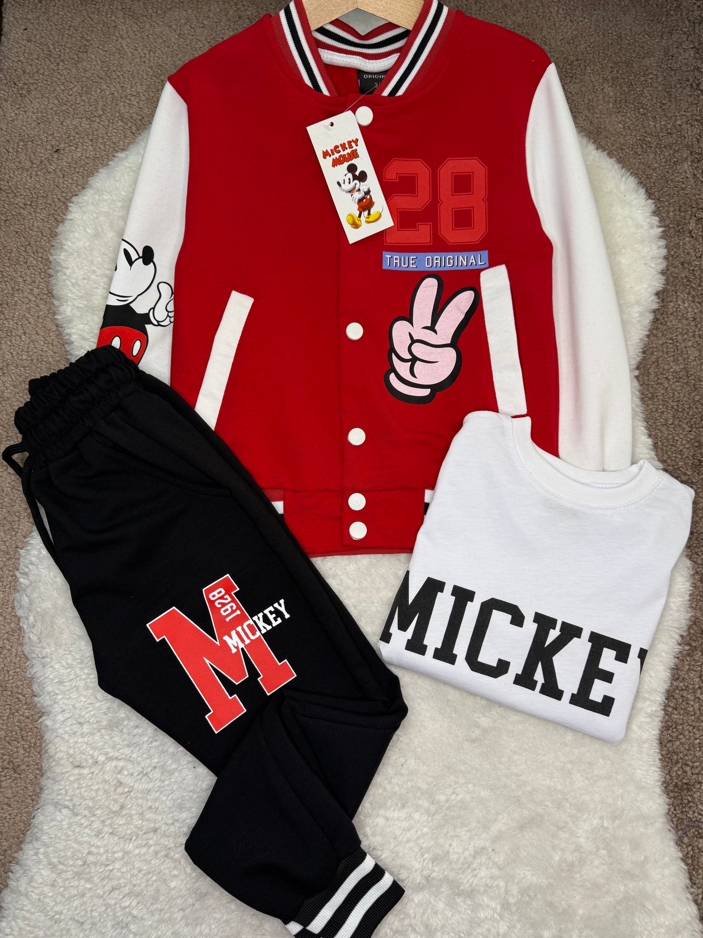ENSEMBLE MICKEY MOUSE ROUGE 3 PIÉCES