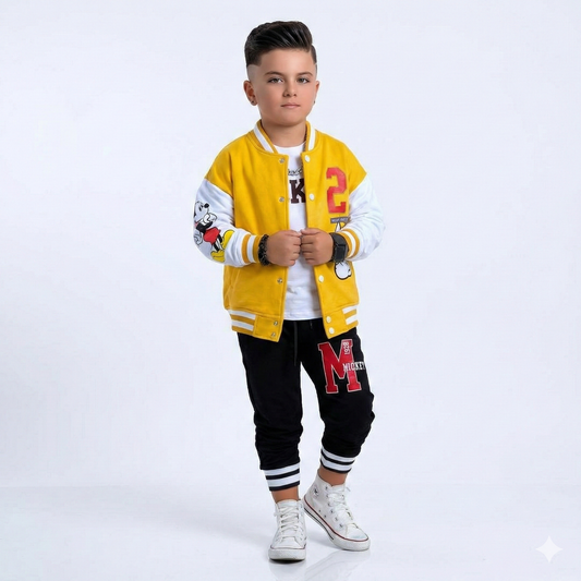 ENSEMBLE MICKEY MOUSE JAUNE 3 PIÉCES