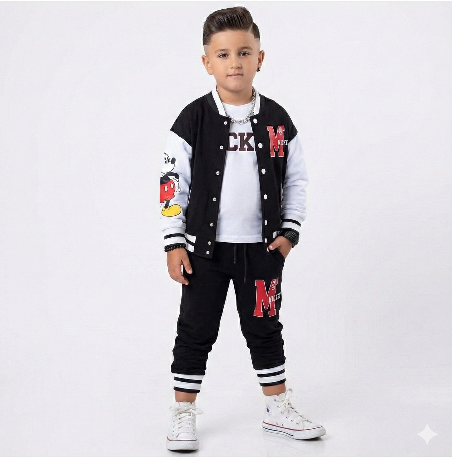 ENSEMBLE MICKEY MOUSE NOIR 3 PIÉCES