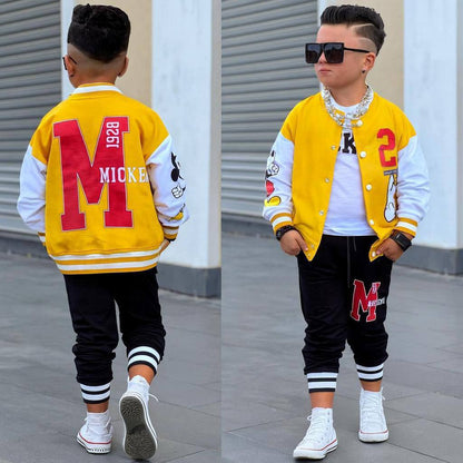 ENSEMBLE MICKEY MOUSE JAUNE 3 PIÉCES