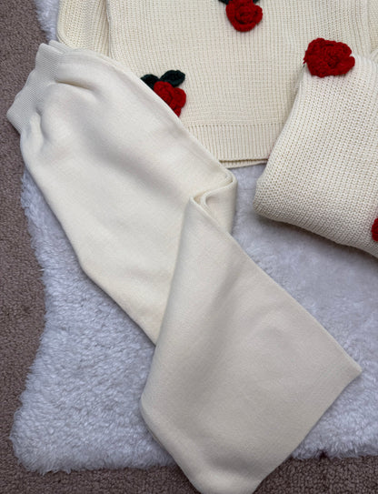 ENSEMBLE TRICOTÉ FLEUR