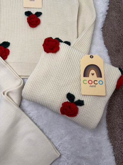 ENSEMBLE TRICOTÉ FLEUR