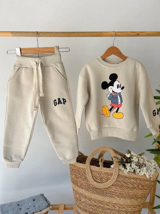 Survêtement gap mickey mouse beige