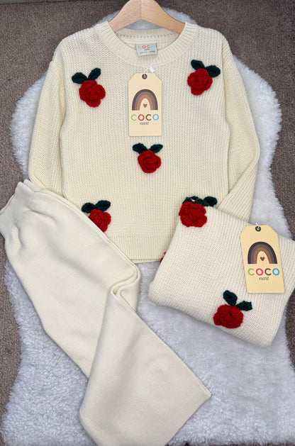 ENSEMBLE TRICOTÉ FLEUR